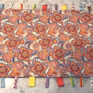 Colorful paisley tag blanket
